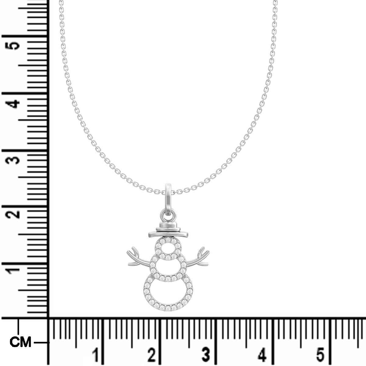 Dazzling Snowman Gold Pendant