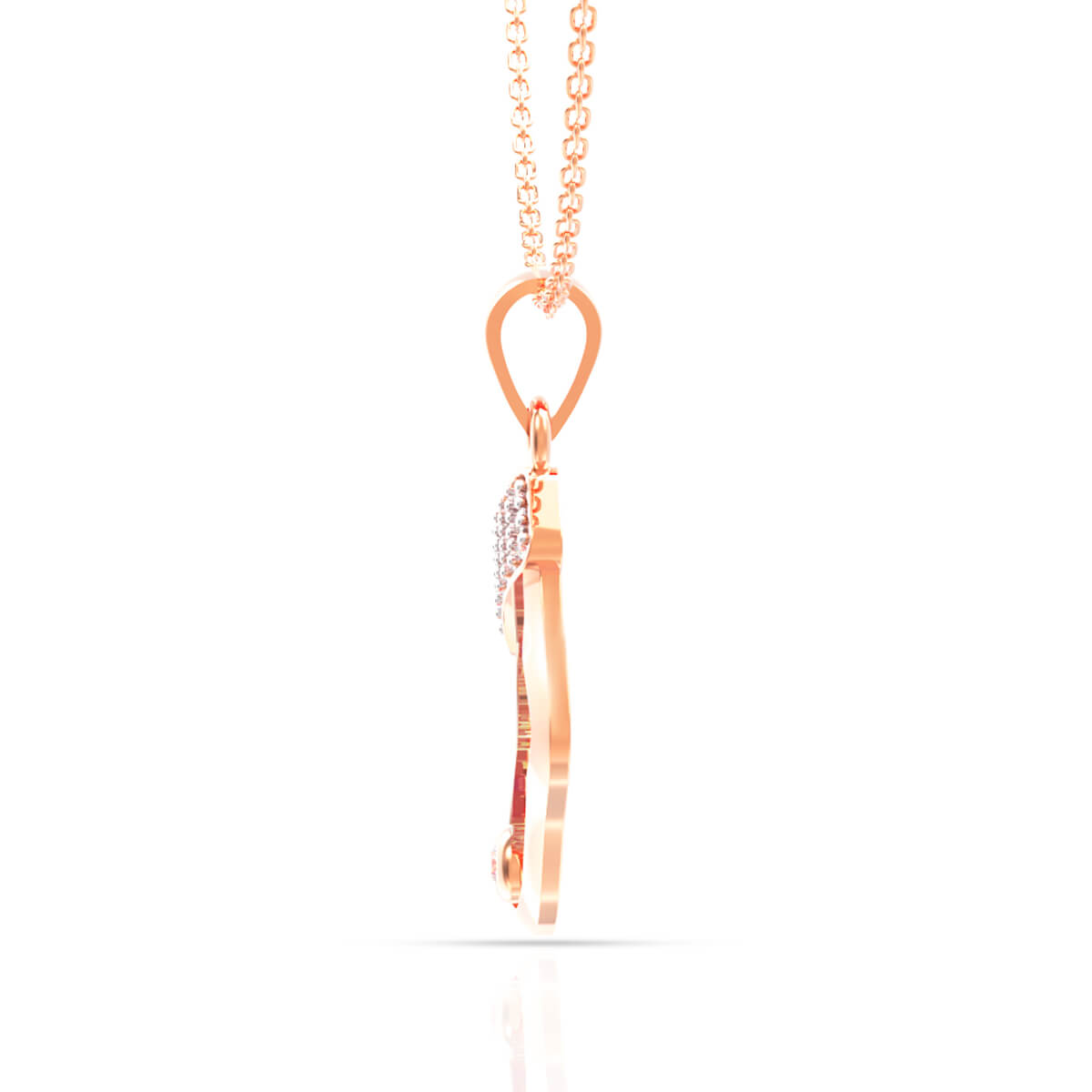 Stunning Sock Motif Diamond Rose Gold Pendant