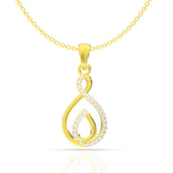 Delicate Dazzle Gold Pendant for Women