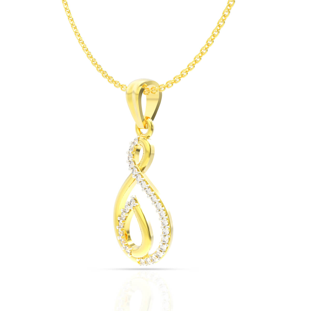 Delicate Dazzle Gold Pendant for Women