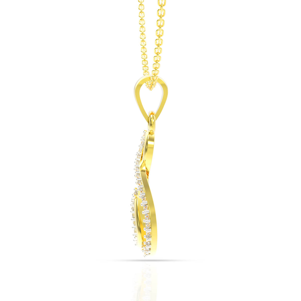 Delicate Dazzle Gold Pendant for Women