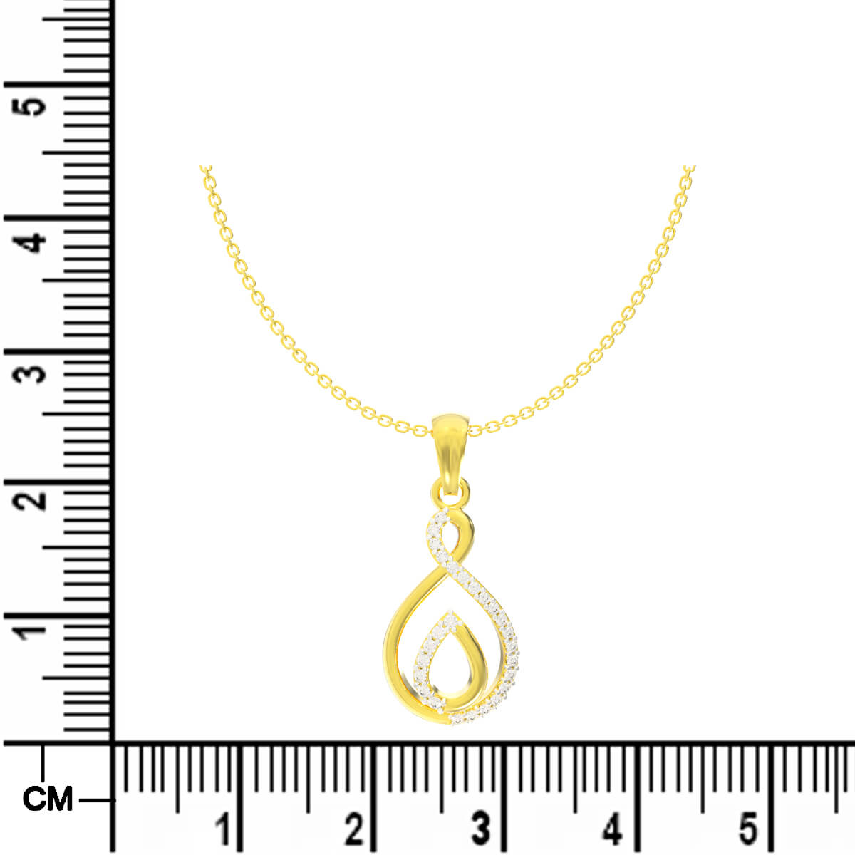 Delicate Dazzle Gold Pendant for Women