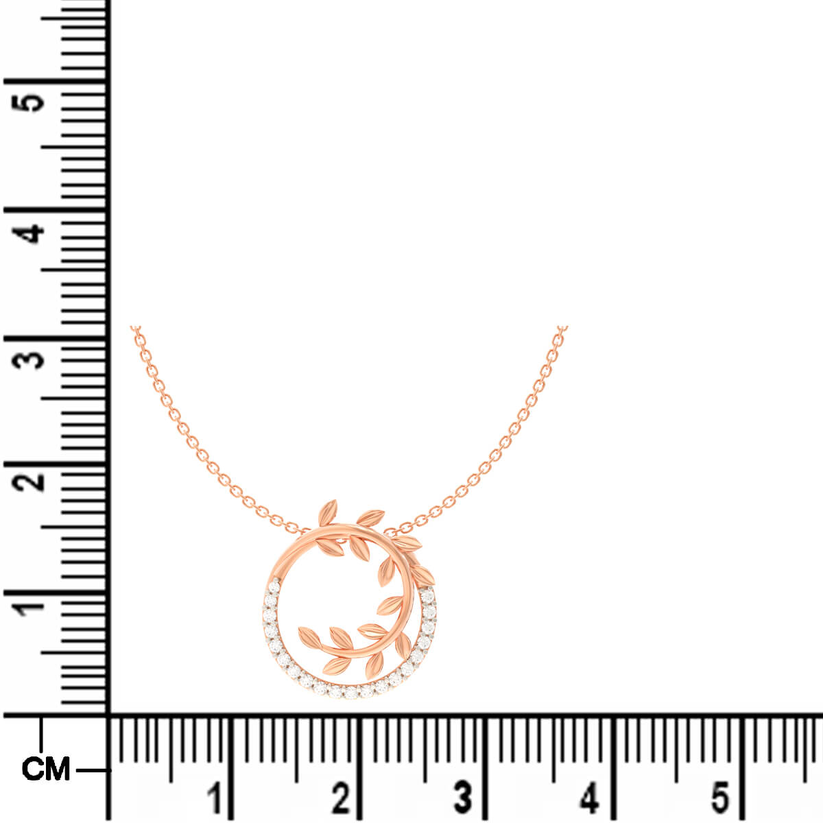 Elegant Petal Swirl Diamond Rose Gold Pendant