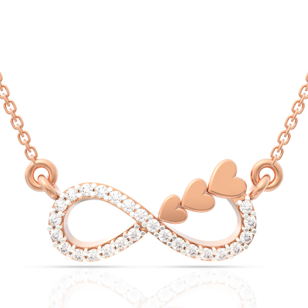 Infinite Shimmer Diamond Rose Gold Pendant