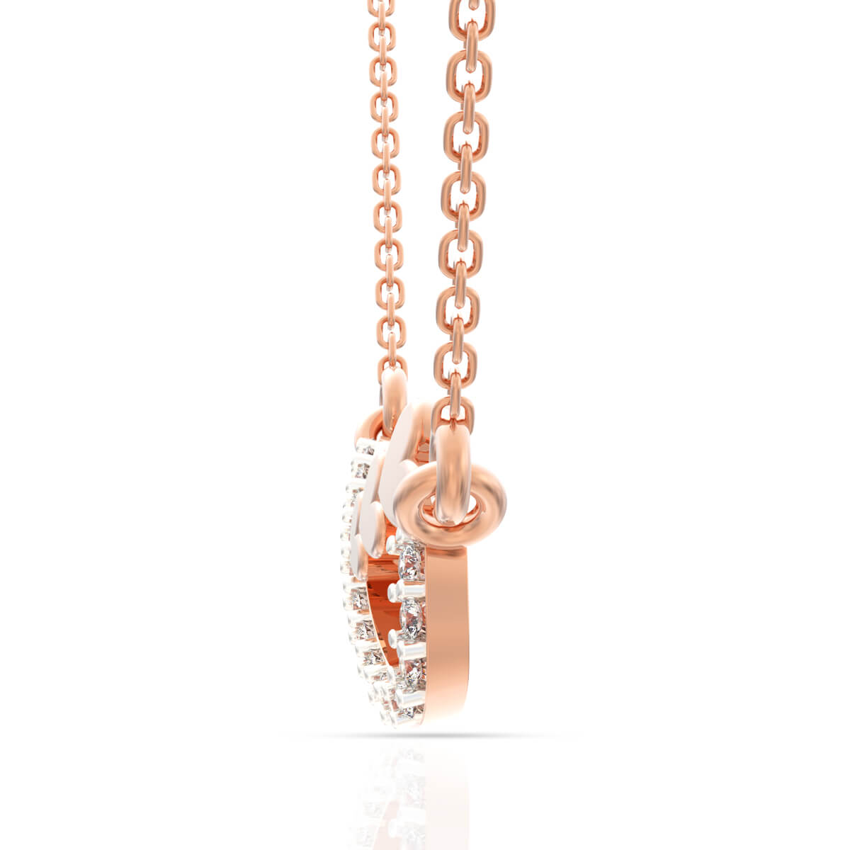 Infinite Shimmer Diamond Rose Gold Pendant