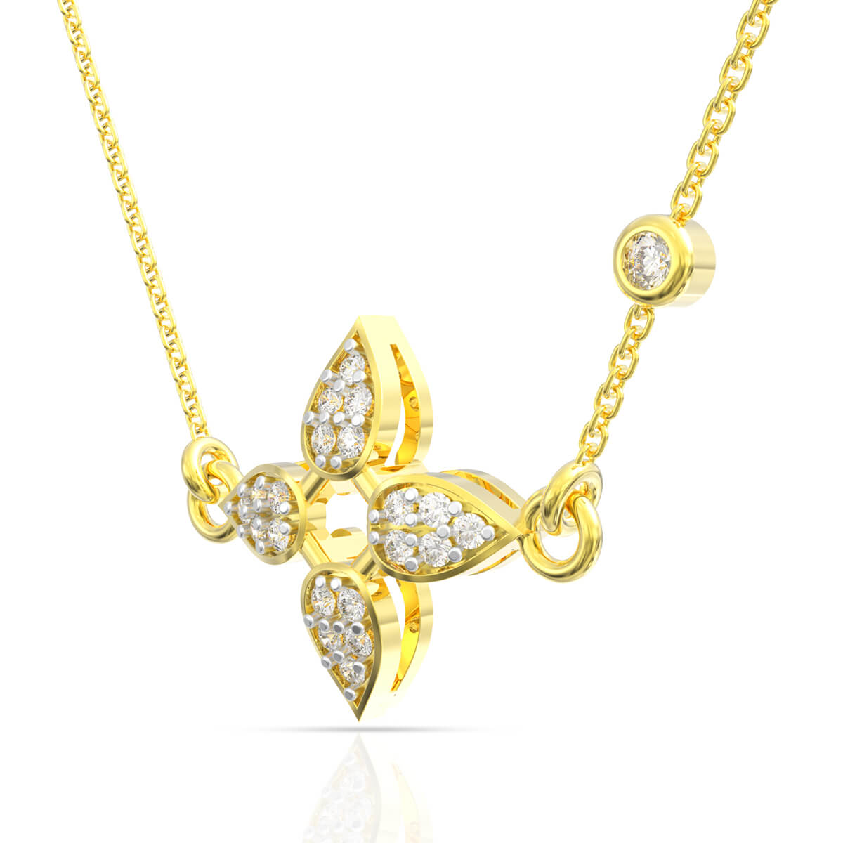 Petal Radiance Diamond Pendant