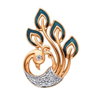 Vibrant Marvel Peacock Diamond Pendant
