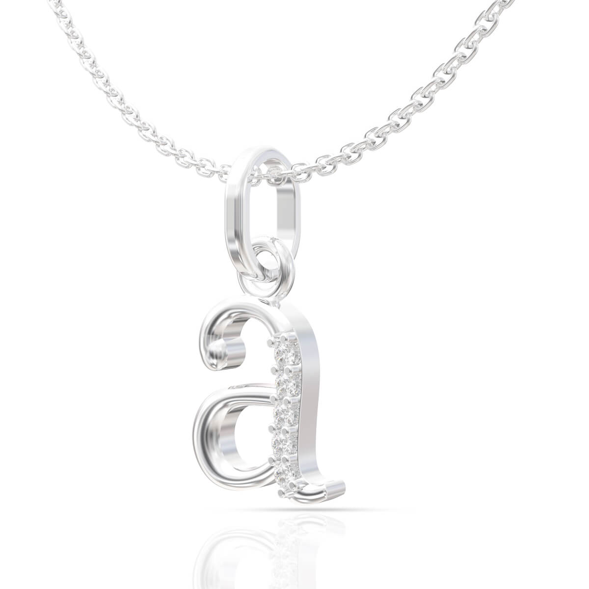 Dazzling A Alphabet Gold Pendant