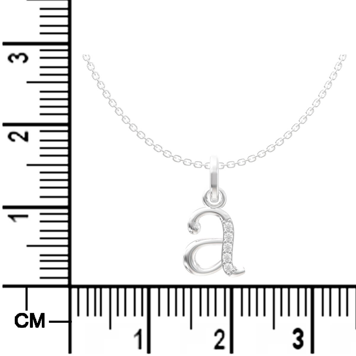 Dazzling A Alphabet Gold Pendant