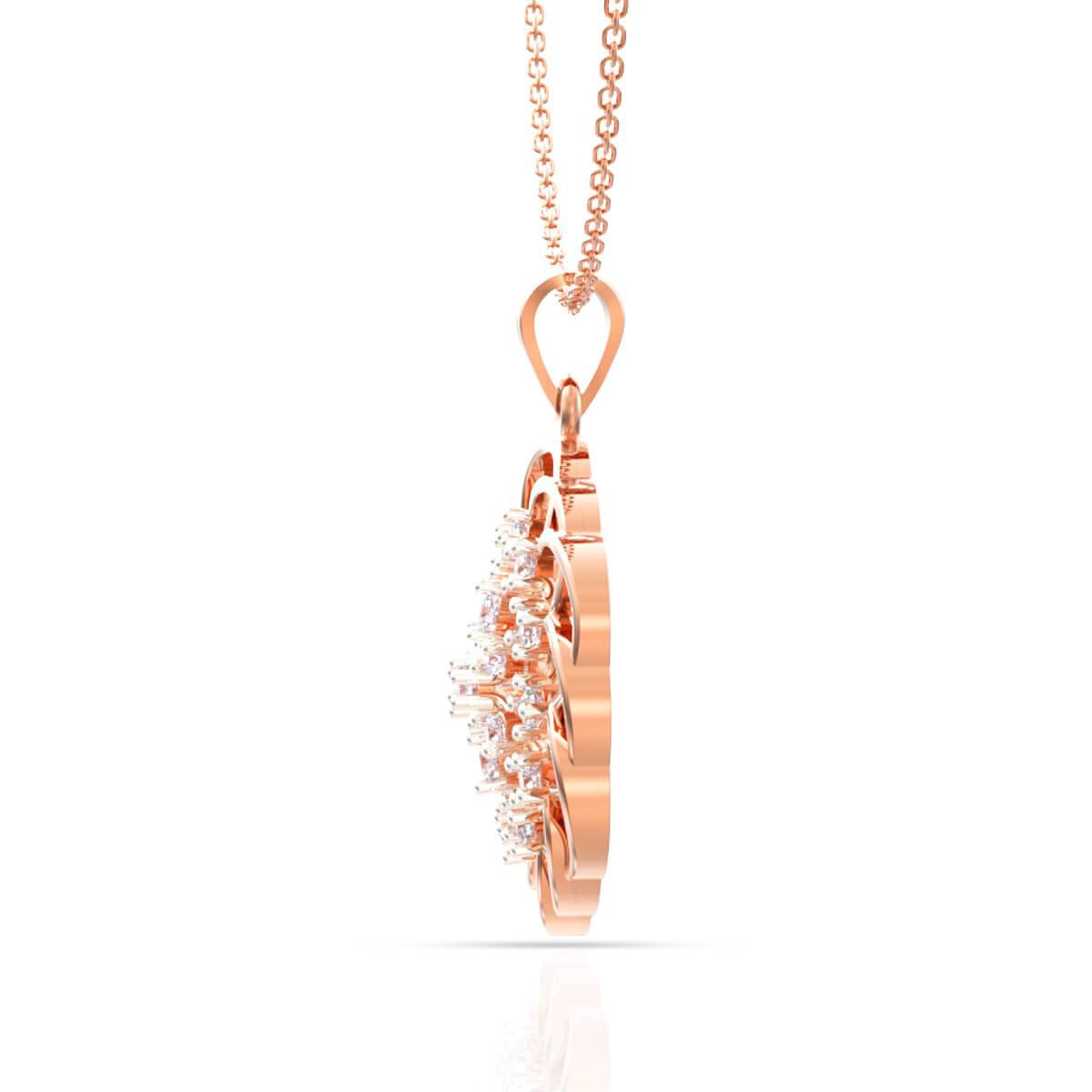 Alluring Shine Diamond Rose Gold Pendant