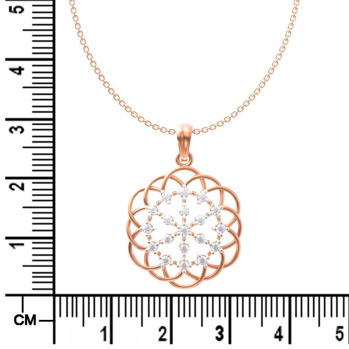 Alluring Shine Diamond Rose Gold Pendant
