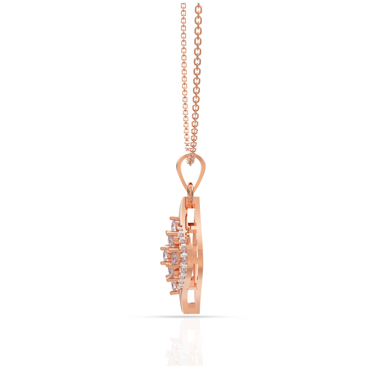 Alluring Dazzle Diamond Rose Gold Pendant