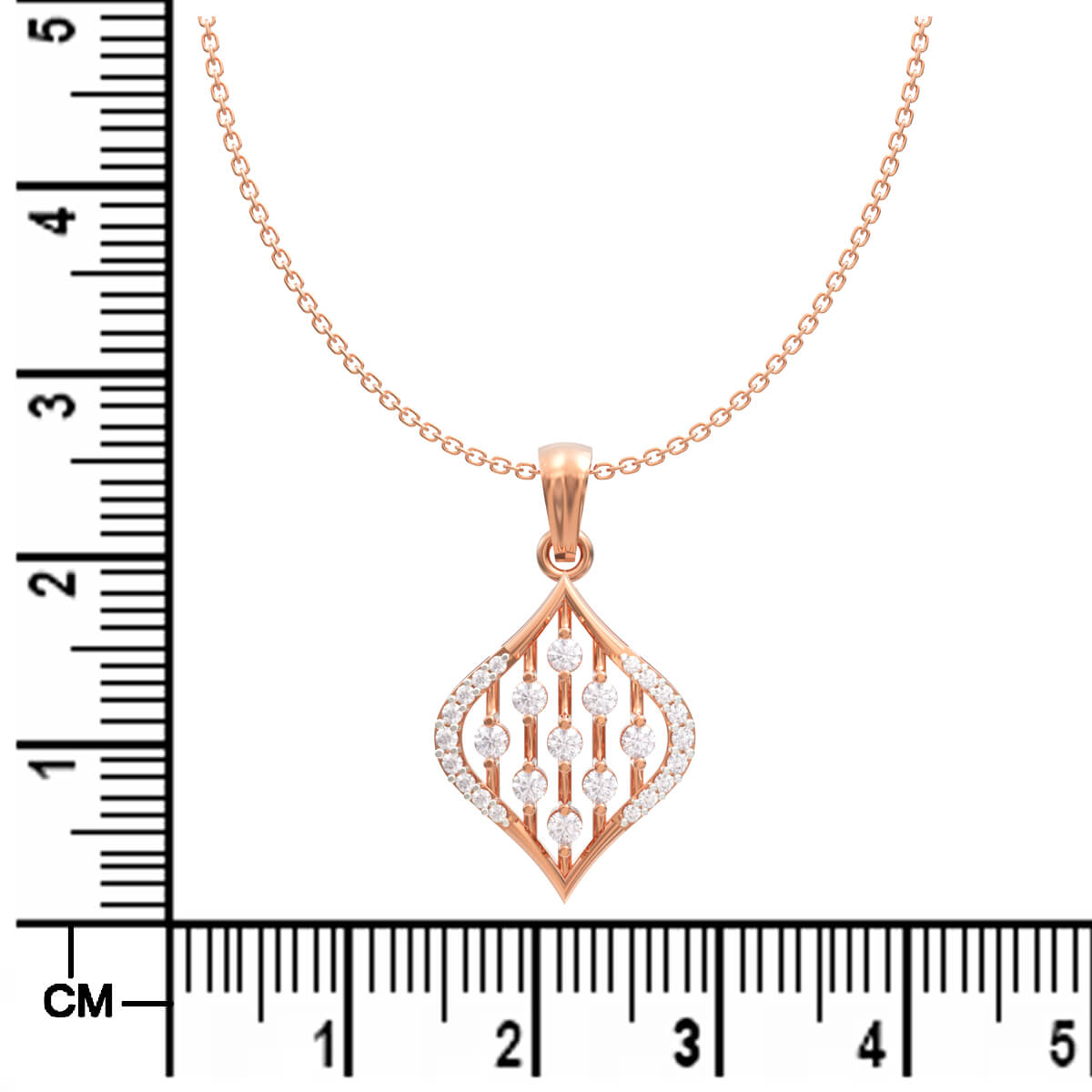 Alluring Dazzle Diamond Rose Gold Pendant