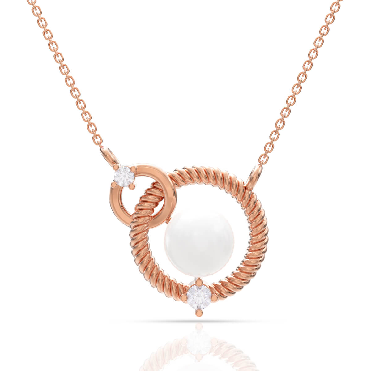 Refined Dazzle Diamond Rose Gold Pendant