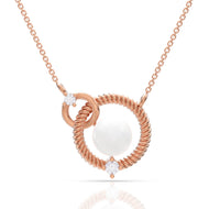 Refined Dazzle Diamond Rose Gold Pendant