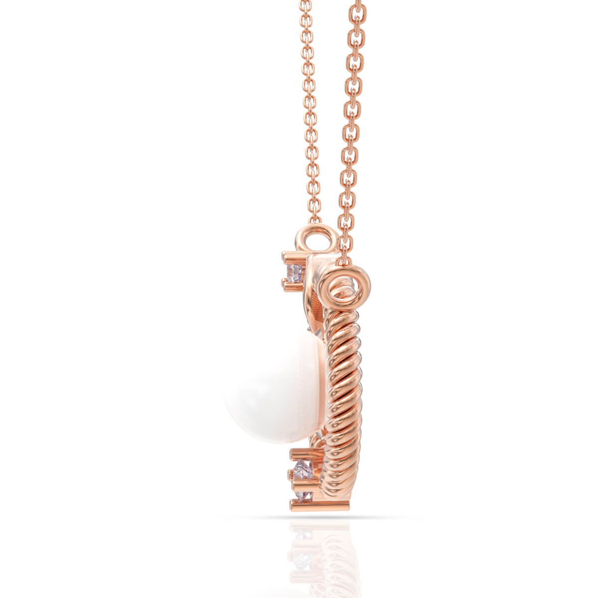 Refined Dazzle Diamond Rose Gold Pendant