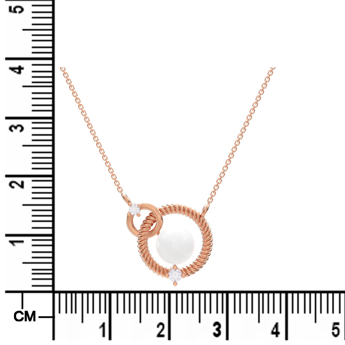 Refined Dazzle Diamond Rose Gold Pendant