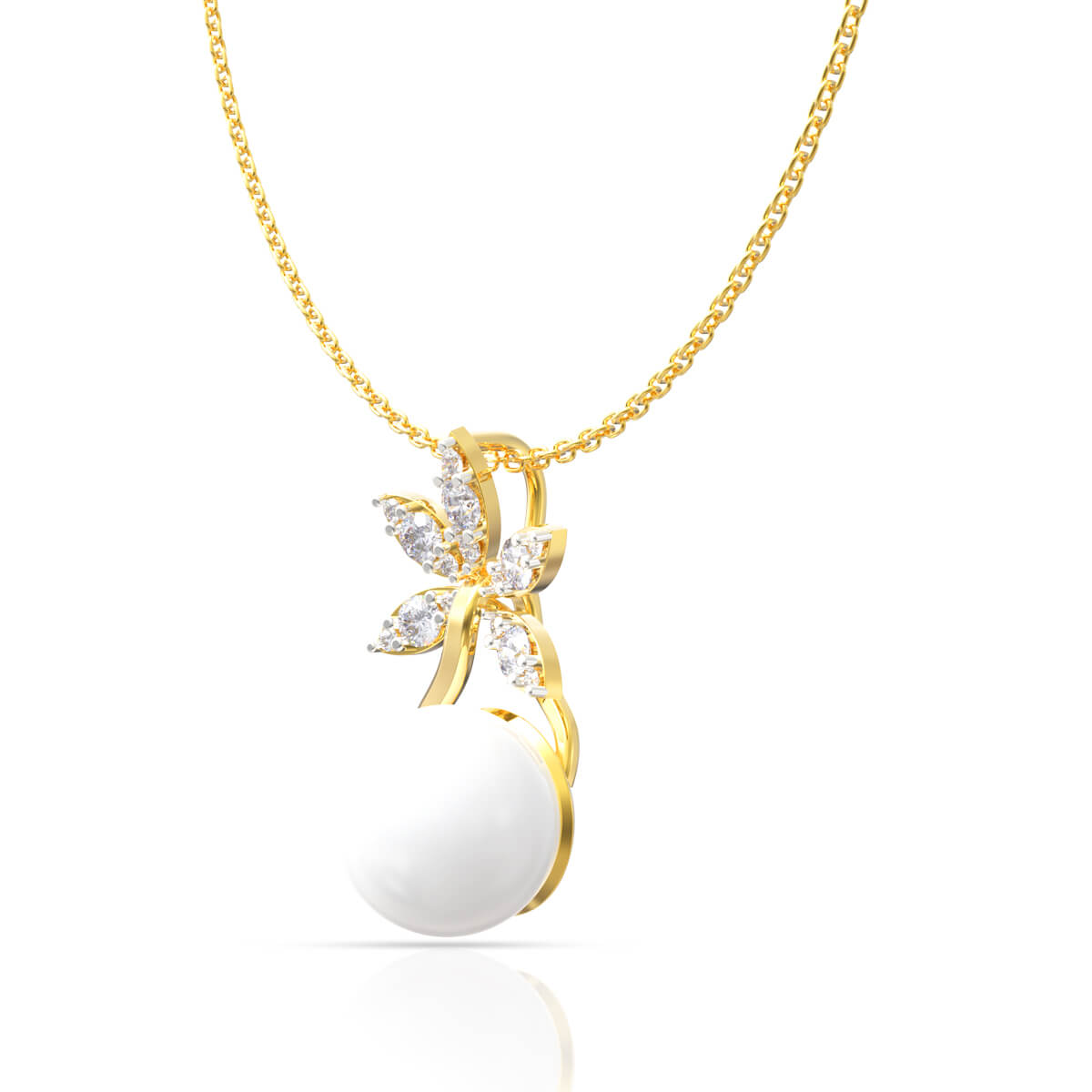 White Bloom Diamond Pendant