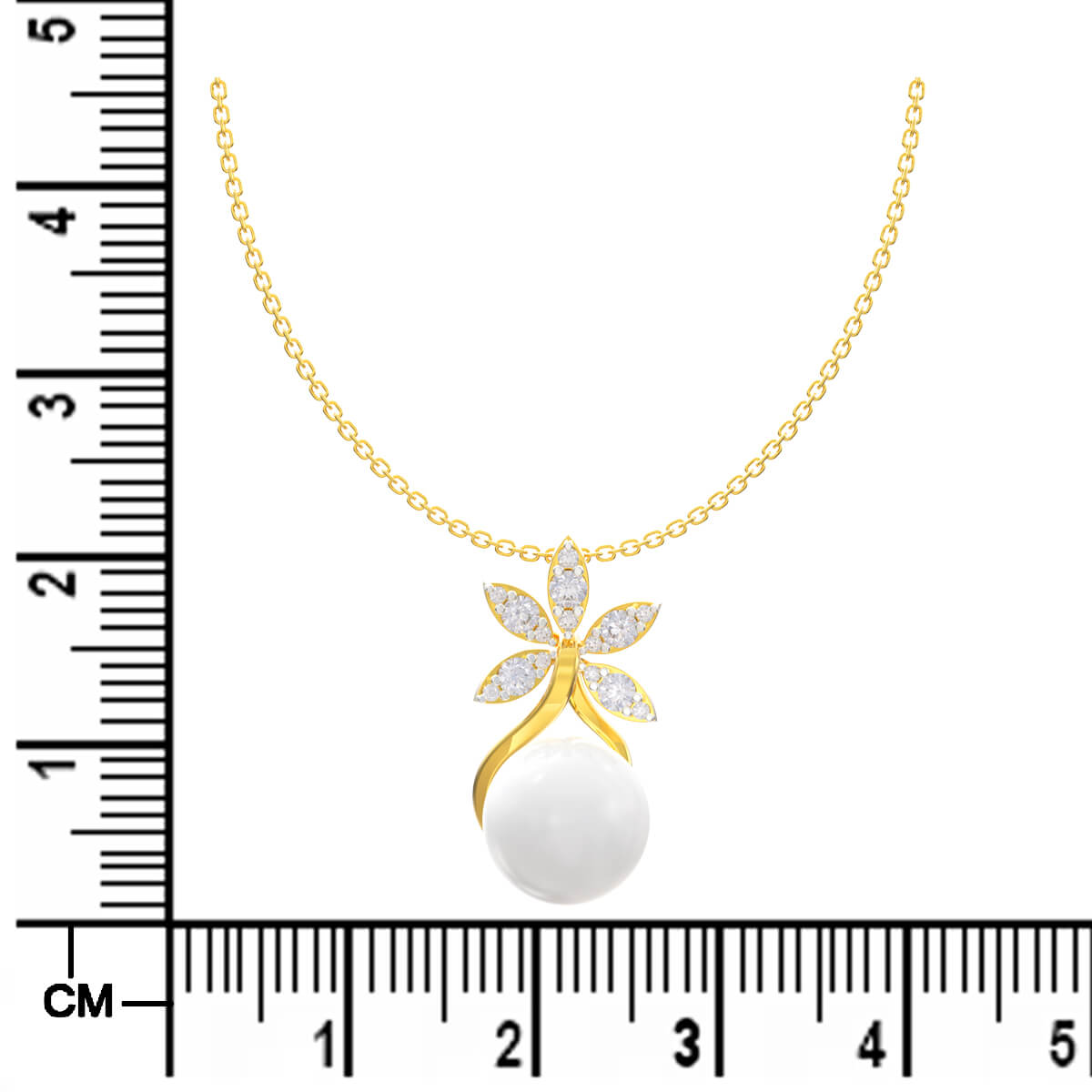 White Bloom Diamond Pendant