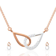 Modern Dazzle Diamond Pendant Set