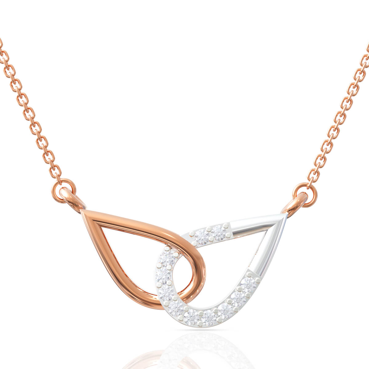 Modern Dazzle Diamond Rose Gold Pendant