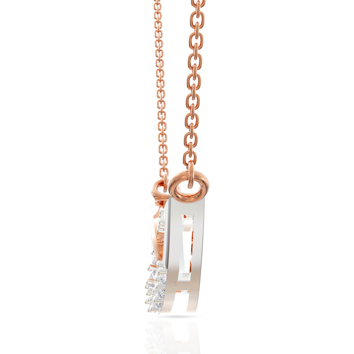 Modern Dazzle Diamond Rose Gold Pendant
