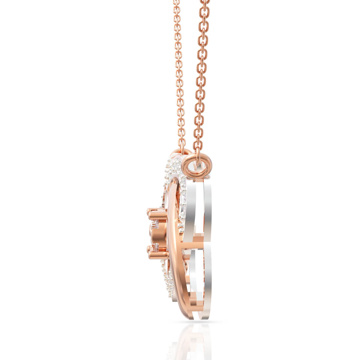 Enigmatic Heart Dazzle Diamond Pendant Set