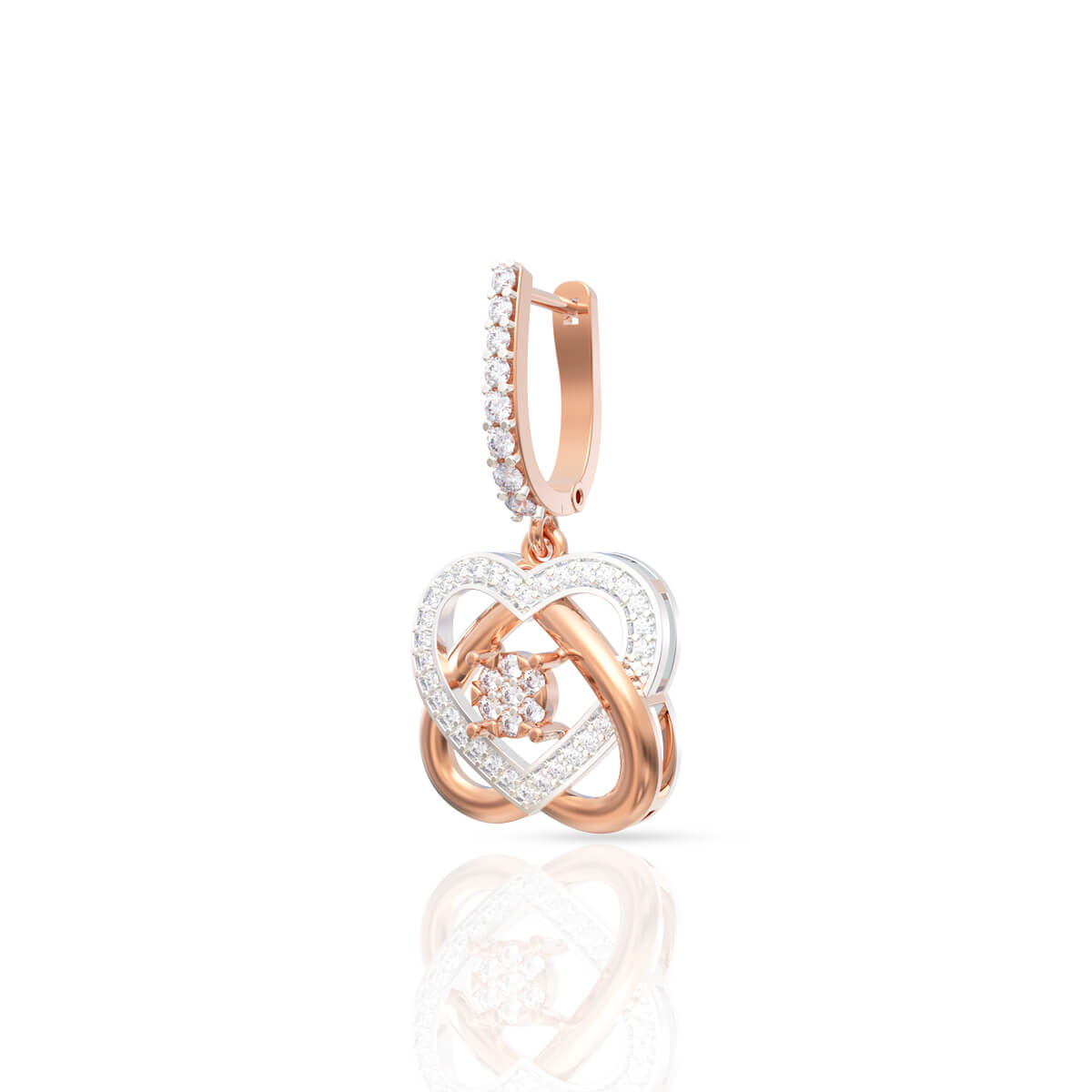Enigmatic Heart Dazzle Diamond Pendant Set