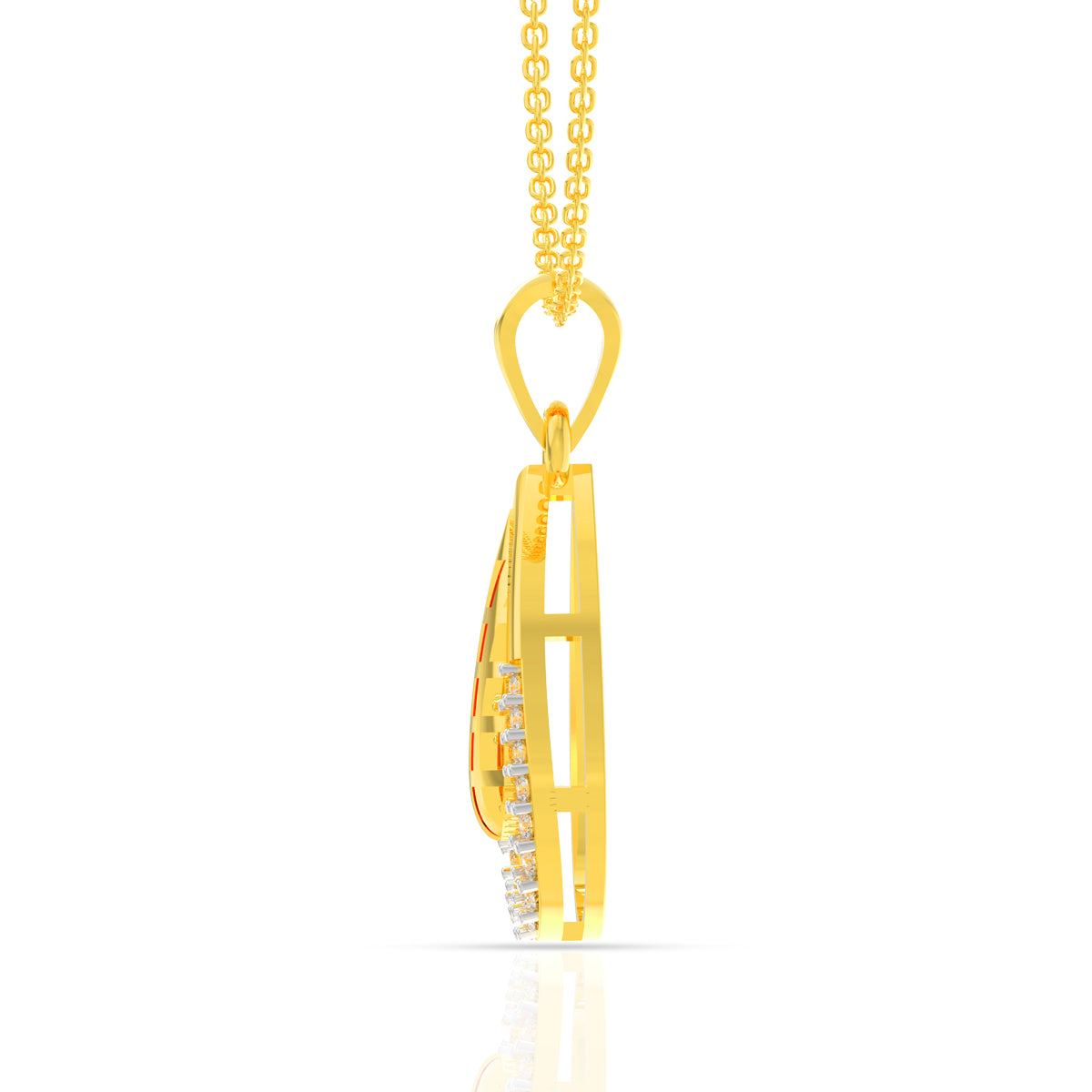 Stylish Posh 18K Diamond Pendant