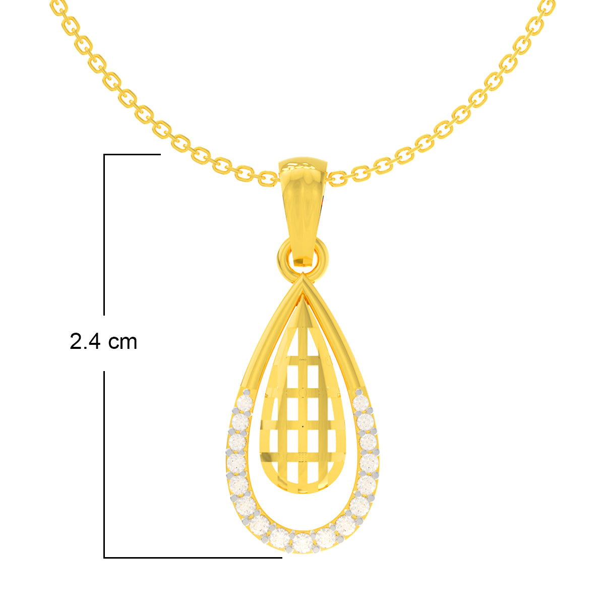 Stylish Posh 18K Diamond Pendant