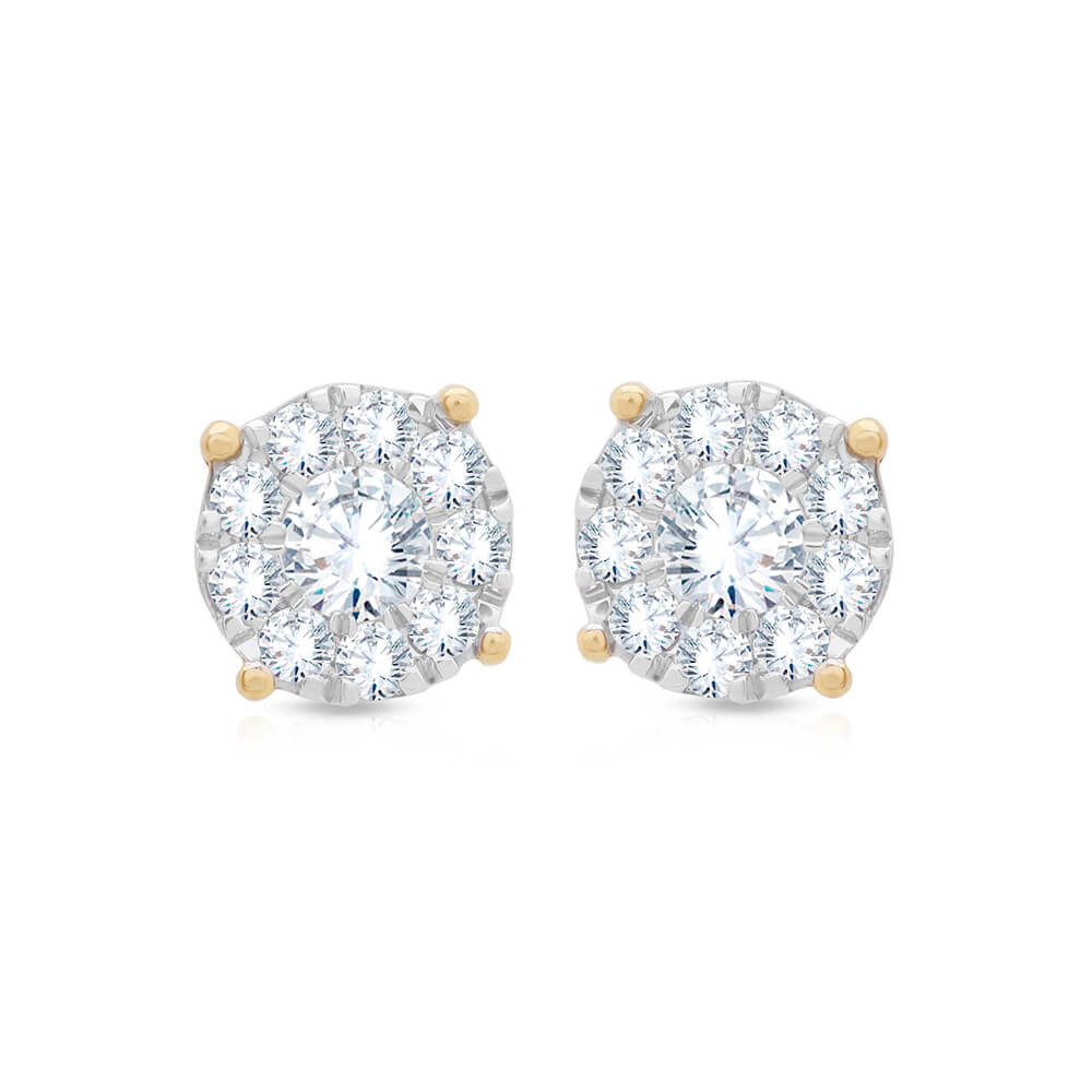 Radiant Orbs Diamond Pendant Set