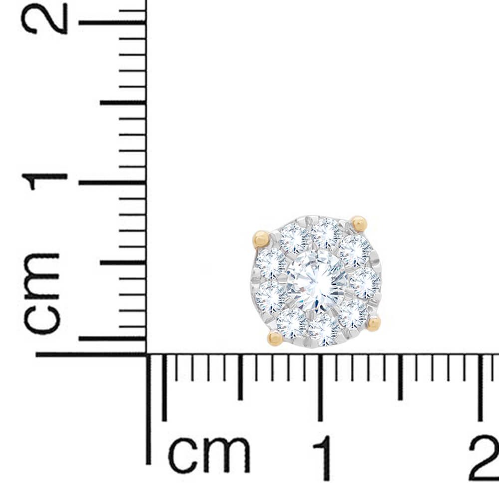 Radiant Orbs Diamond Pendant Set