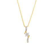 Dainty Floral Diamond Pendant