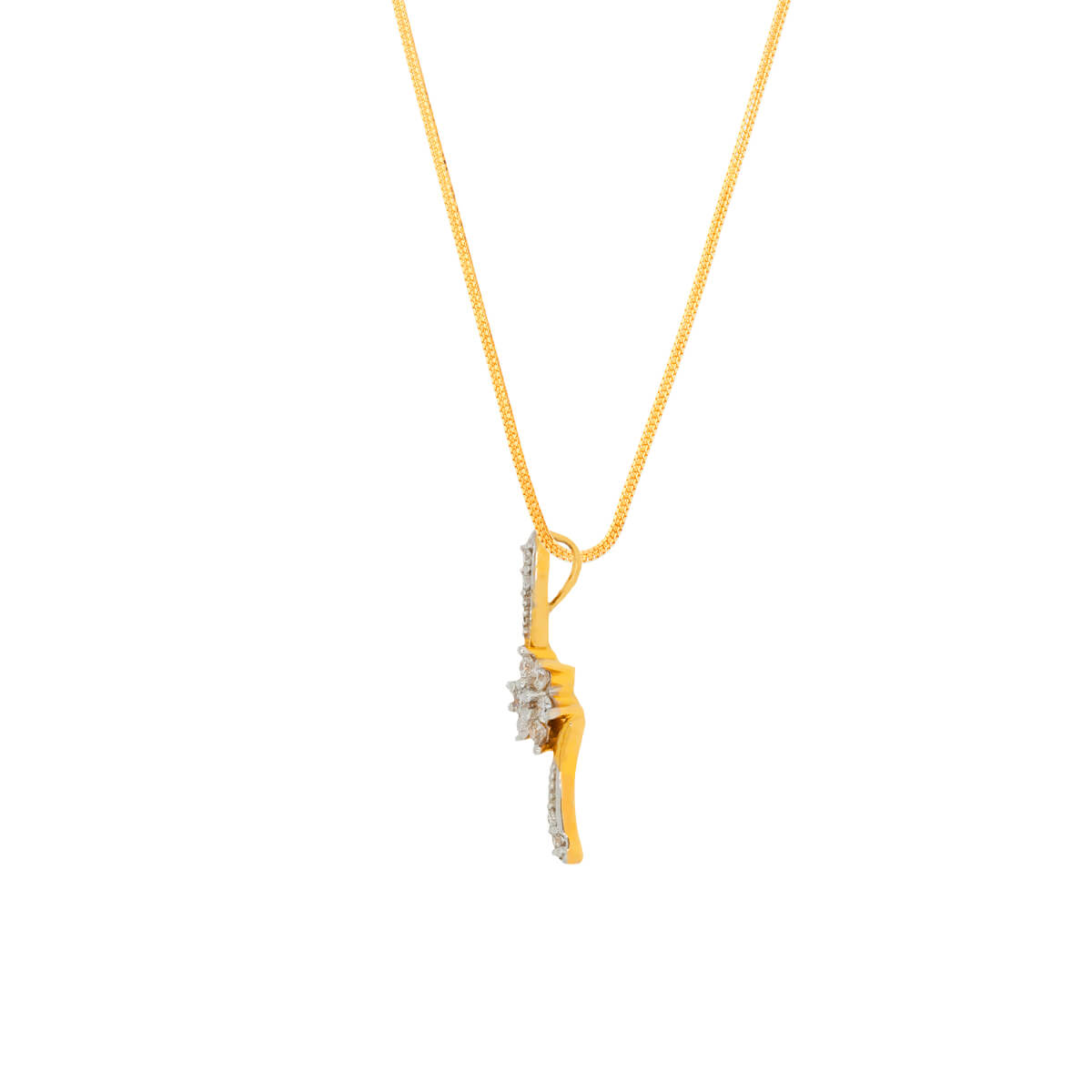 Dainty Floral Diamond Pendant