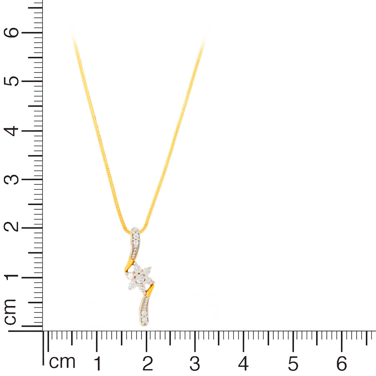 Dainty Floral Diamond Pendant
