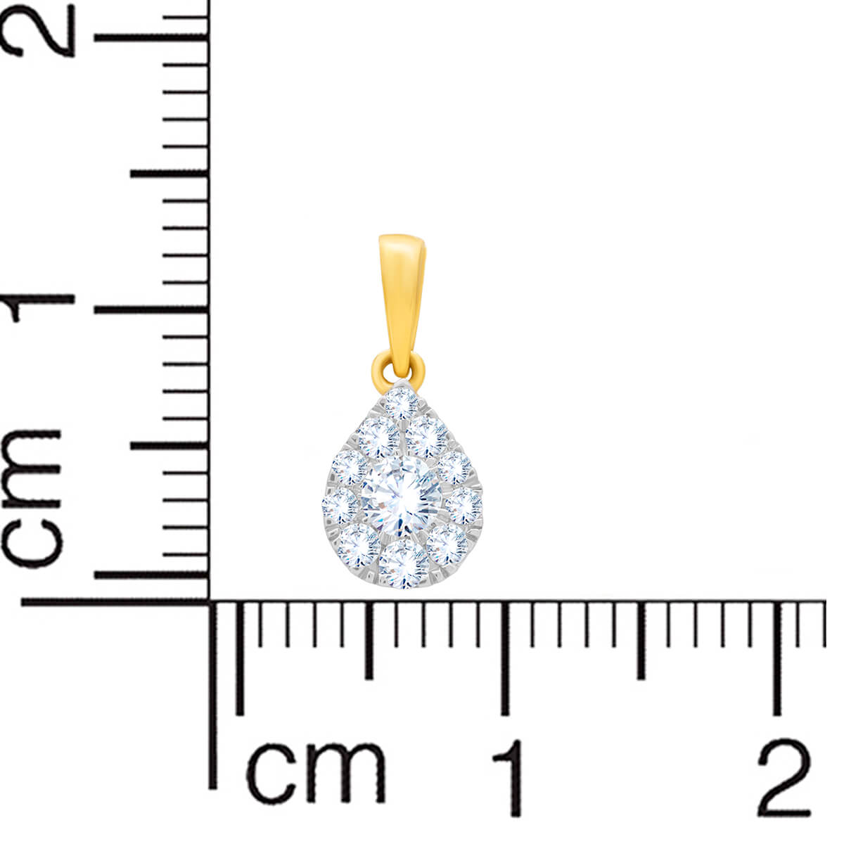 Sparkling Dew Drop Diamond Pendant Set