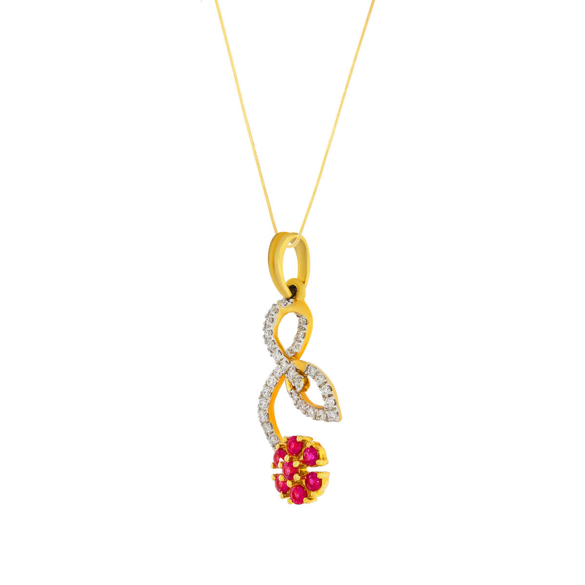 Petite Floral Diamond Pendant
