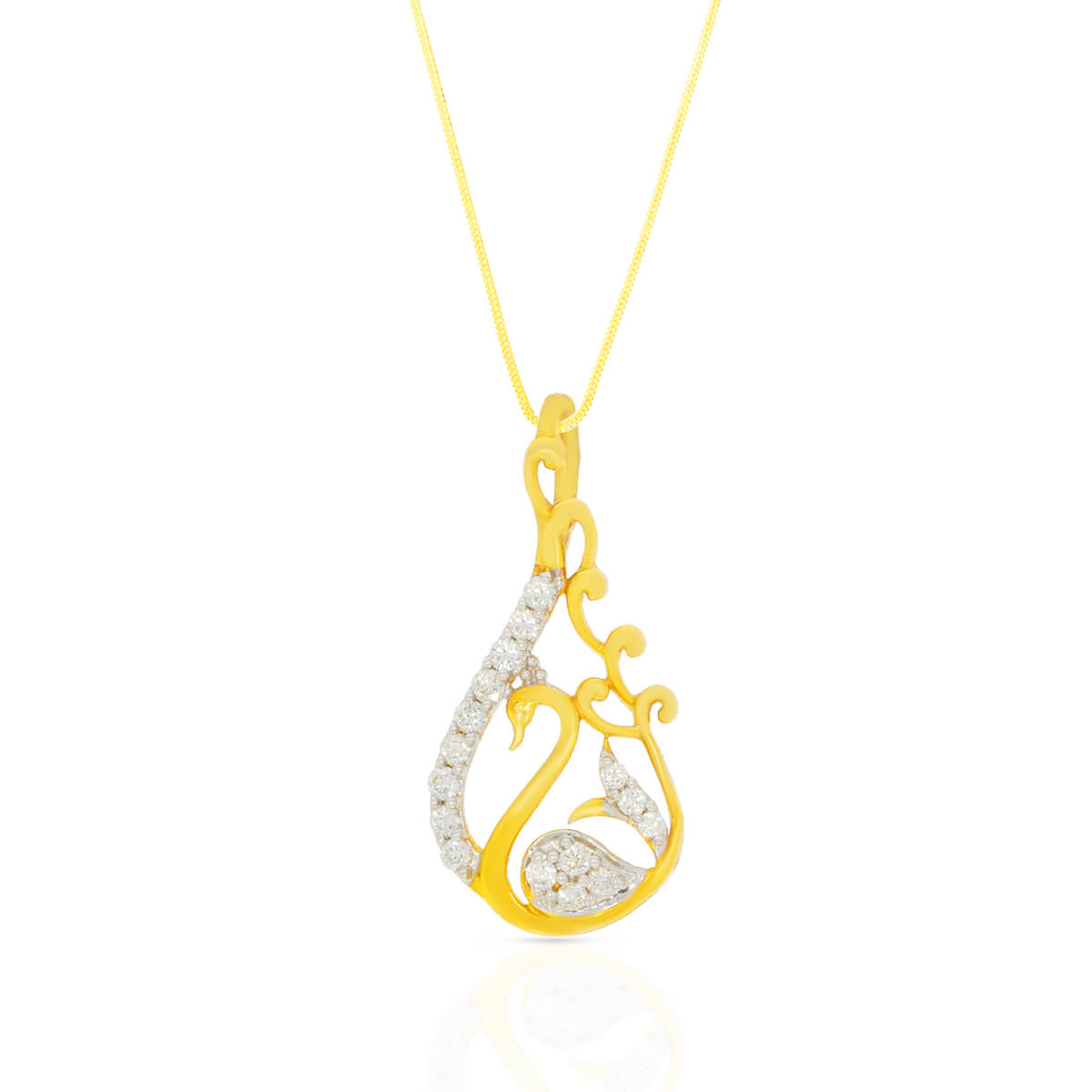 Sparkling Elegance Floral Diamond Pendant