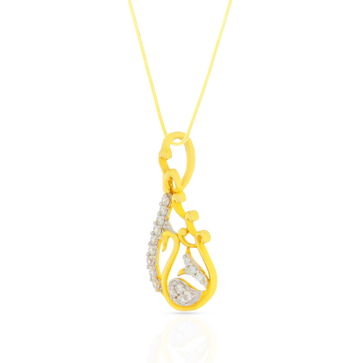 Sparkling Elegance Floral Diamond Pendant