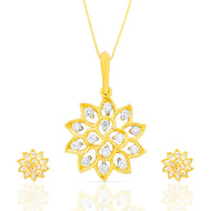 Sunbeam Floral Radiance Diamond Pendant Set