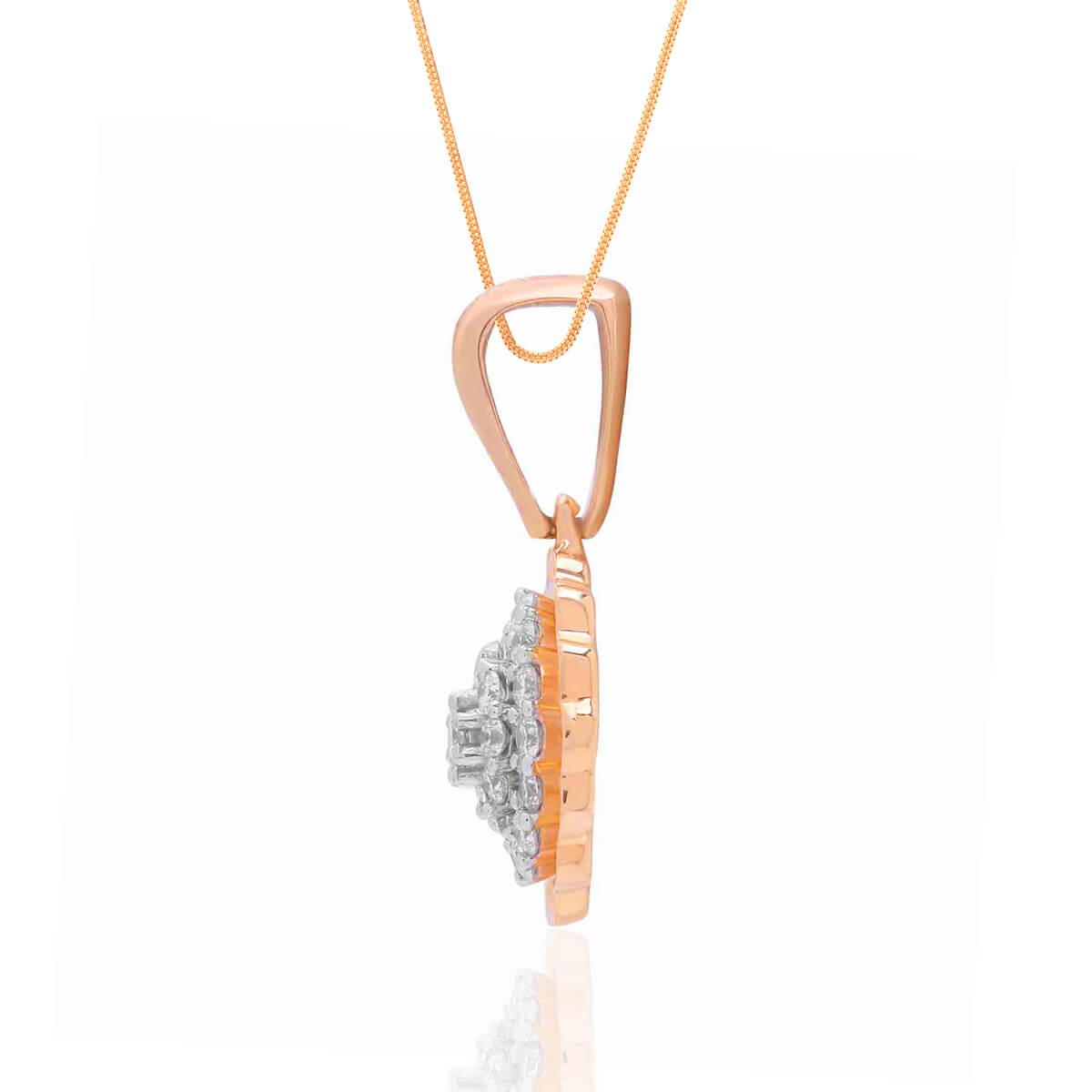 Classical Flora Dazzle Diamond Pendant Set