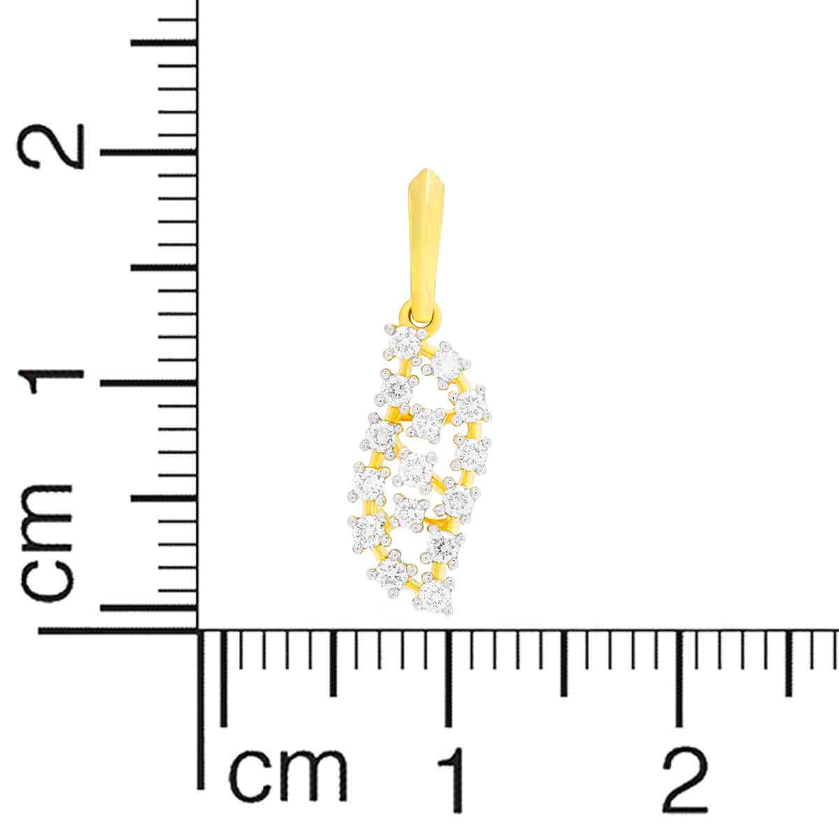 Shimmering Foliage Diamond Pendant Set