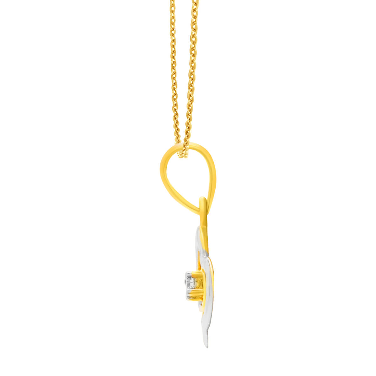 Heart In Heart Glow Diamond Pendant with Chain