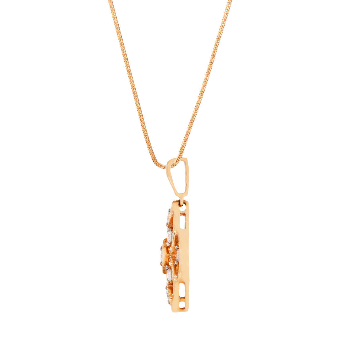 Graceful Sparke Diamond Rose Gold Pendant
