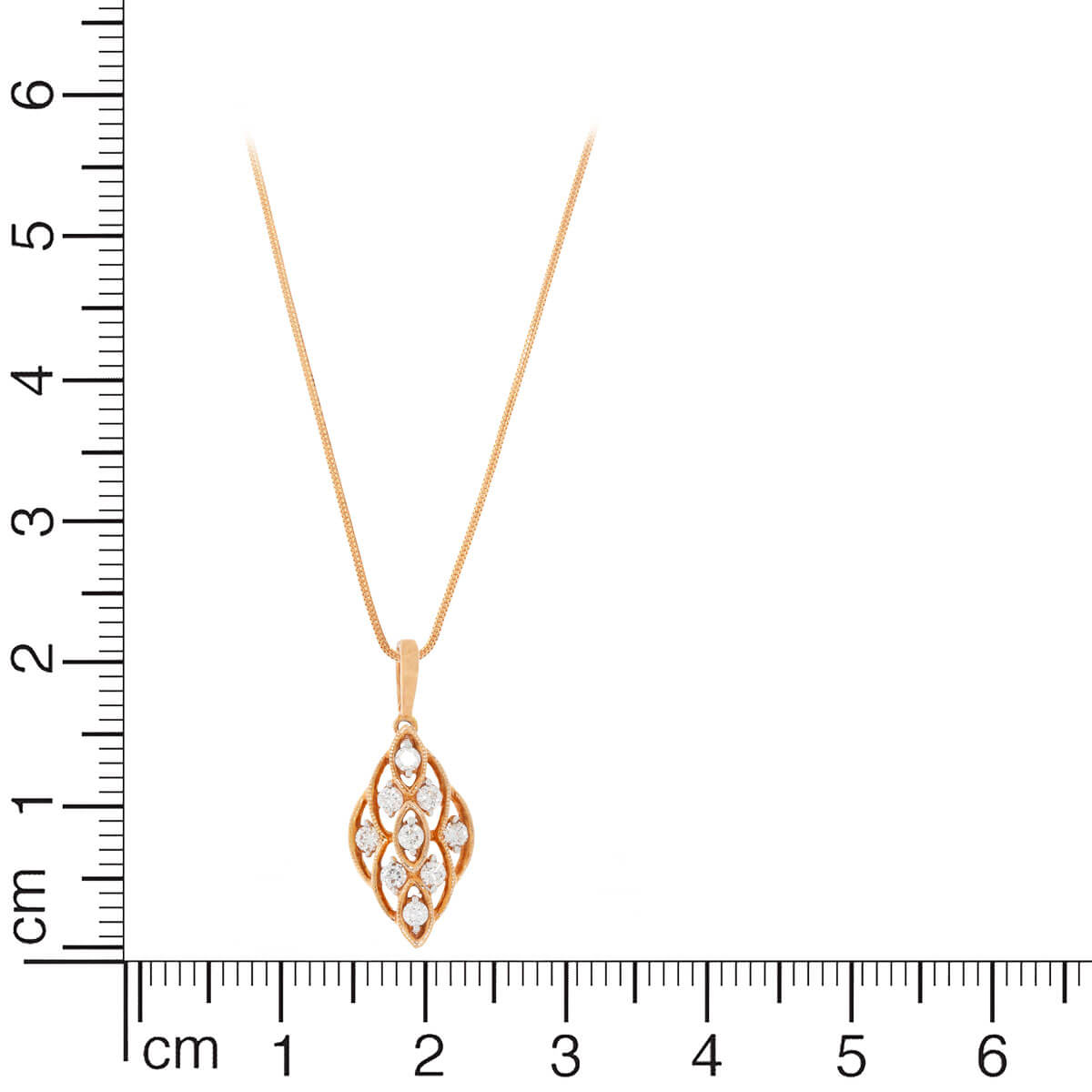 Graceful Sparke Diamond Rose Gold Pendant