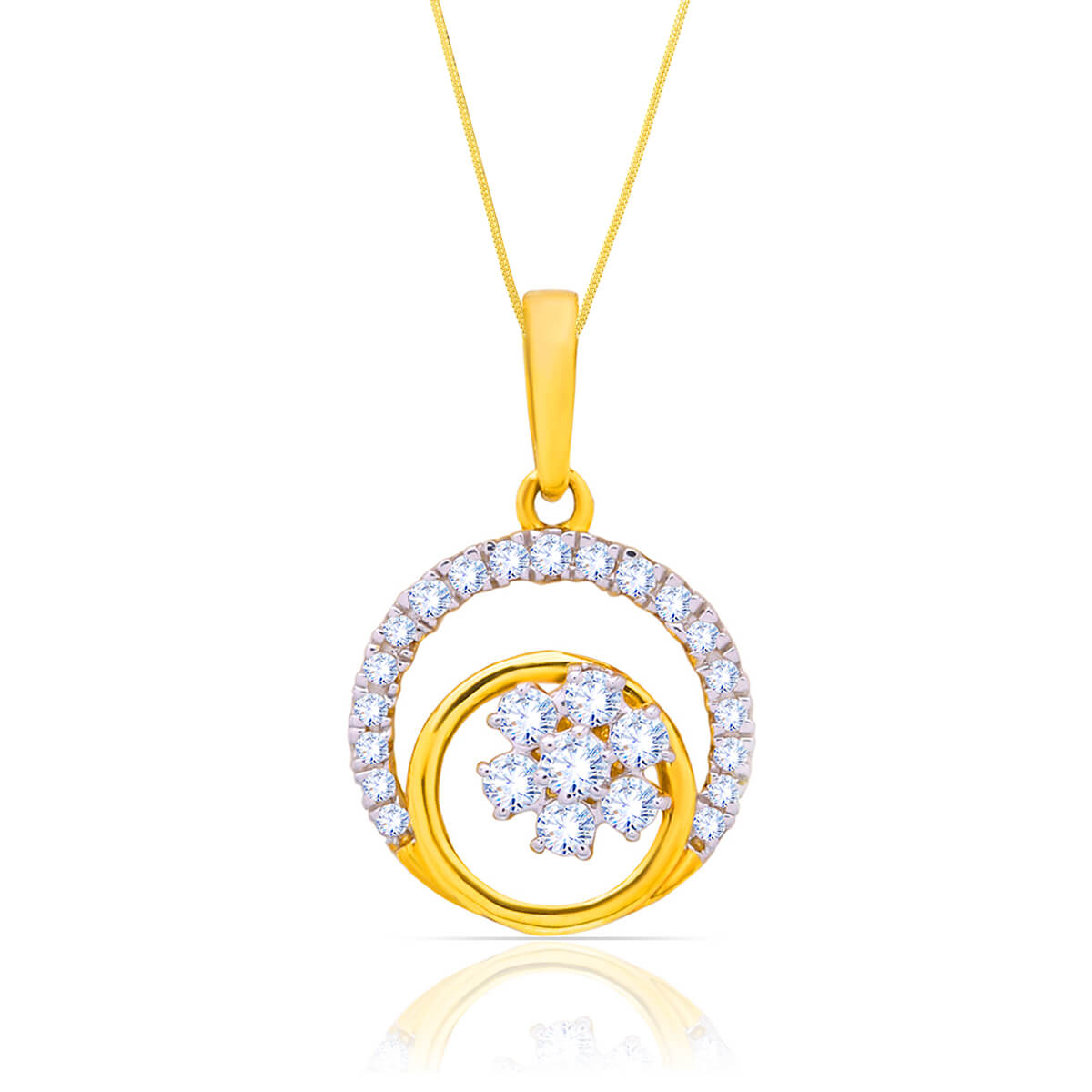 Dazzling Flora in Orbs Diamond Pendant Set