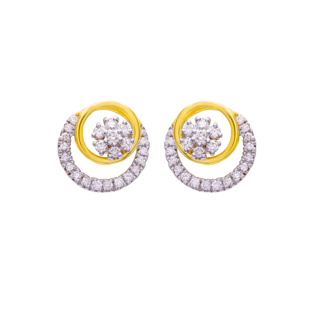Dazzling Flora in Orbs Diamond Pendant Set