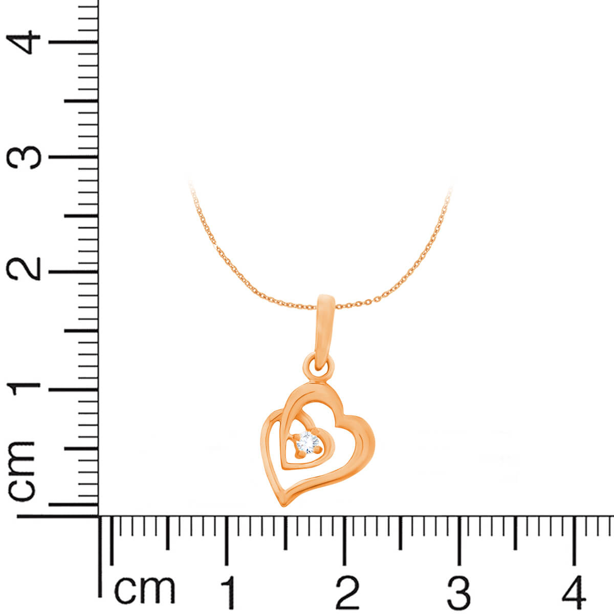 Graceful Hearts Diamond Rose Gold Pendant