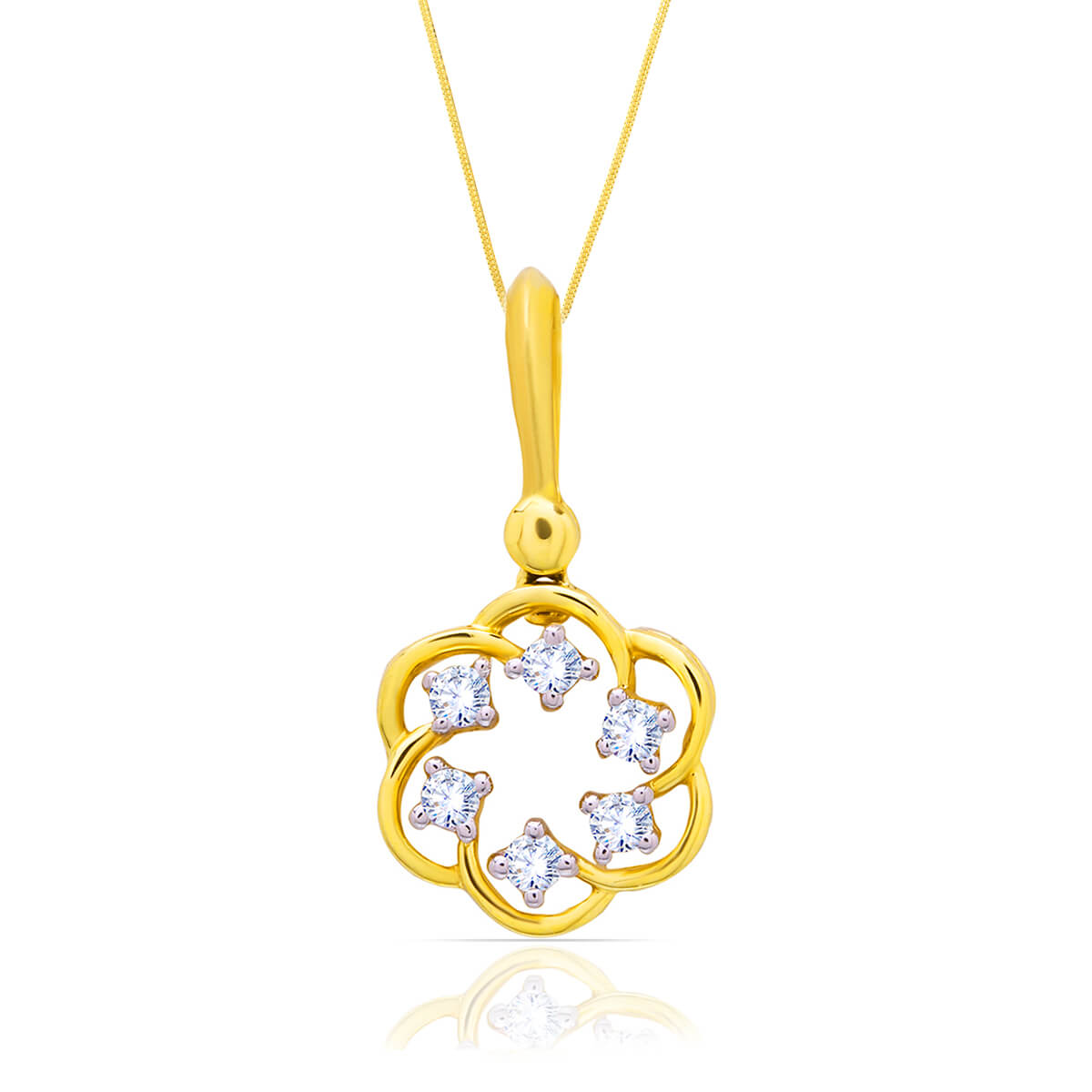 Simple Charm Dazzle Diamond Pendant Set