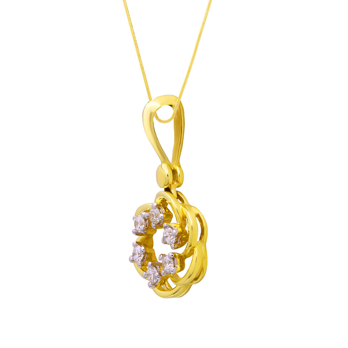 Simple Charm Dazzle Diamond Pendant Set